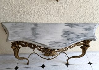Recibidor consola+Espejo bronce antiguo