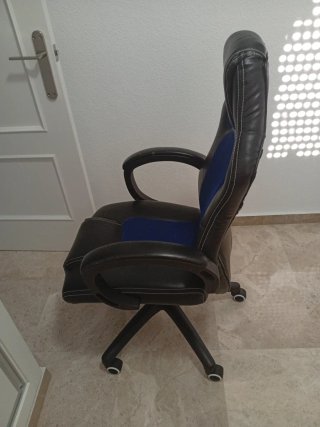 Silla Gamer Infantil Negra y Azul