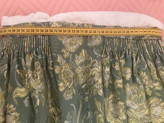 Falda de fallera brocada oro y verde