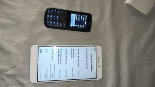 2 móviles (uno azul, uno negro)