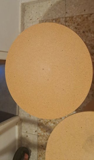 Set di 2 tavolini rotondi in legno