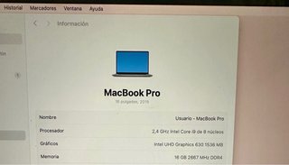 Apple MacBook Pro Plata/Gris Espacial