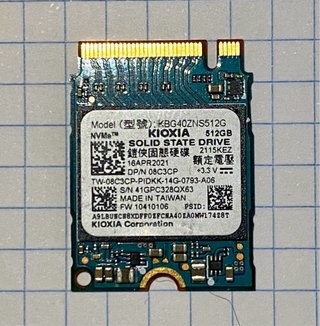 Apple SSD Kioxia 512GB NVMe M.2
