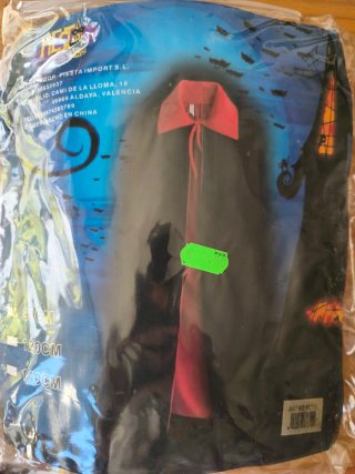 Capa de vampiro para disfraz