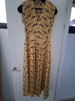 Vestido Midi Zara Amarillo Talla S
