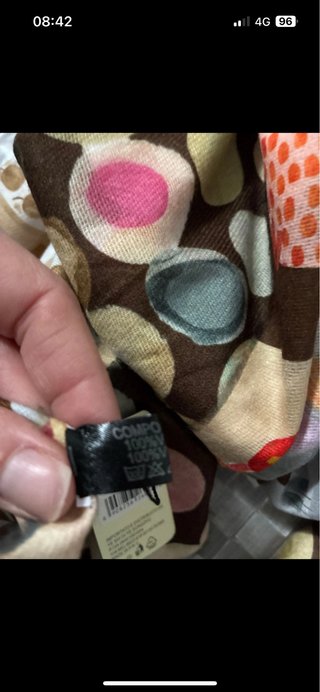 Foulard con stampa gatti e dolci