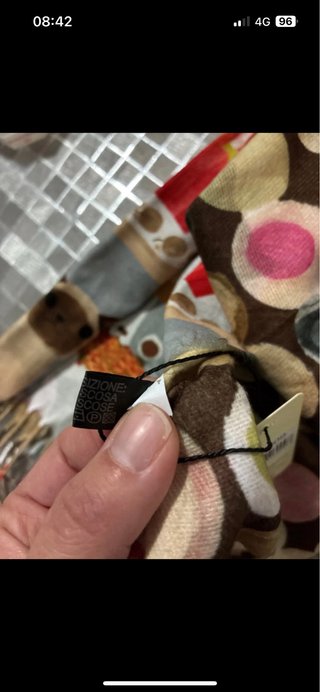 Foulard con stampa gatti e dolci