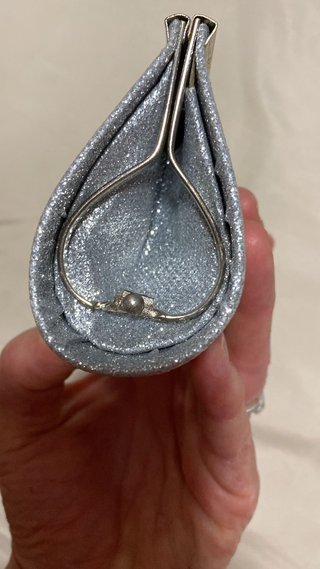 Bolso de fiesta plateado brillante