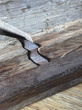 Cepillo de moldura antiguo madera 22 cm c.1880