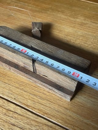 Cepillo de moldura antiguo madera 22 cm c.1880