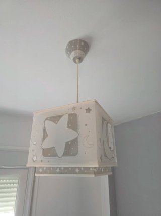 2x Lámpara infantil colgante luna y estrellas