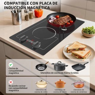 Placa Inducción VBGK 2 fuegos 3000W 220V