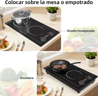 Placa Inducción VBGK 2 fuegos 3000W 220V
