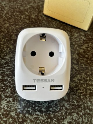 Pack 2 Enchufes Adaptadores Viaje TESSAN USB