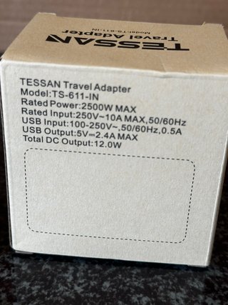 Pack 2 Enchufes Adaptadores Viaje TESSAN USB