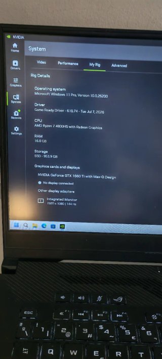 Asus ROG GA502I Ryzen 7 4800HS 16GB 1TB GTX1660TI