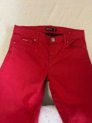 Pantalones Stradivarius Rojos Talla 36