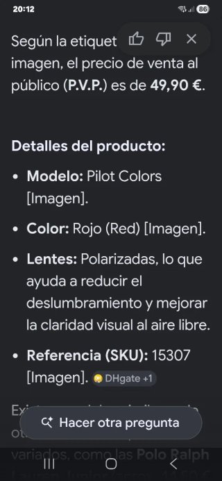 Gafas Aviador Polarizadas Alejandro Sanz Rojas
