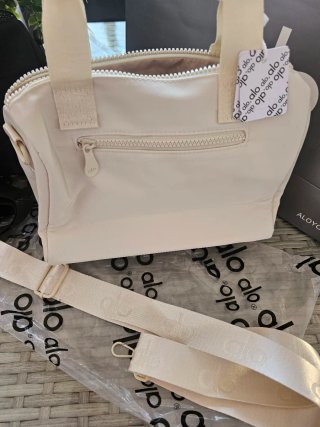 Bolso de mano y hombro Alo rosa y beige
