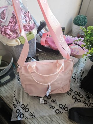 Bolso de mano y hombro Alo rosa y beige
