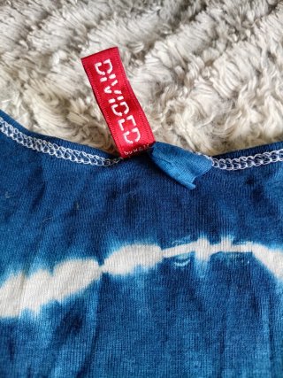 Camiseta tirantes tie-dye azul y blanca Talla M