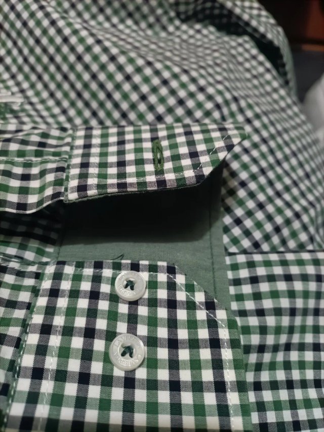 Camisa La Vespita Cuadros Verde Talla XL