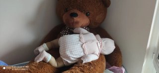 Muñeca bebé 60 cm con chupete