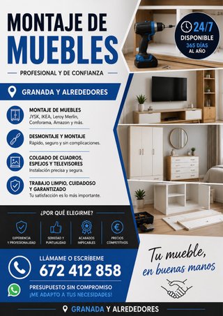 Montador de muebles en granada