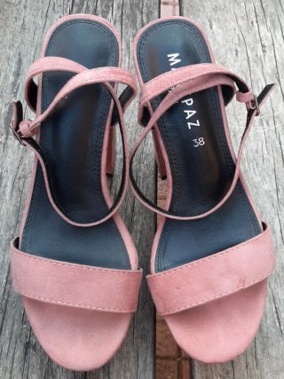 Sandalias Marypaz rosa palo plataforma talla 38