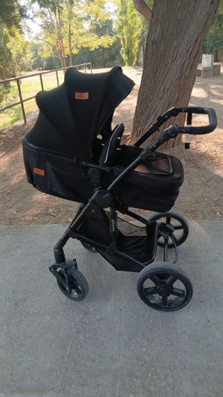 Carro de bebé negro