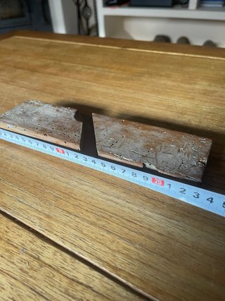 Antiguo cepillo carpintero madera 1880