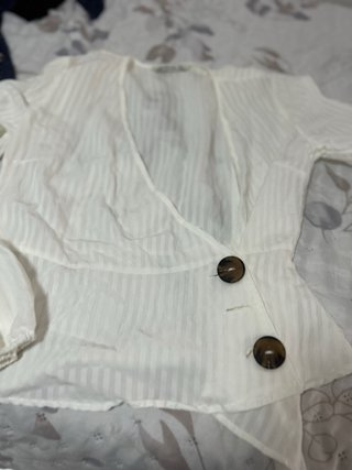 Camisa Stradivarius Blanca Talla XS