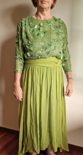 Vestido fiesta verde Pilar Bande