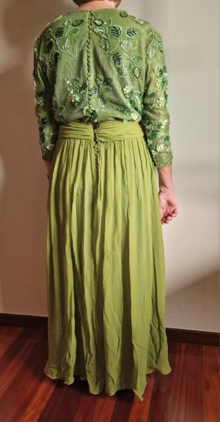 Vestido fiesta verde Pilar Bande