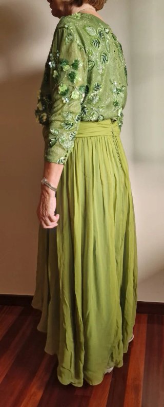Vestido fiesta verde Pilar Bande