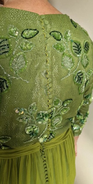 Vestido fiesta verde Pilar Bande