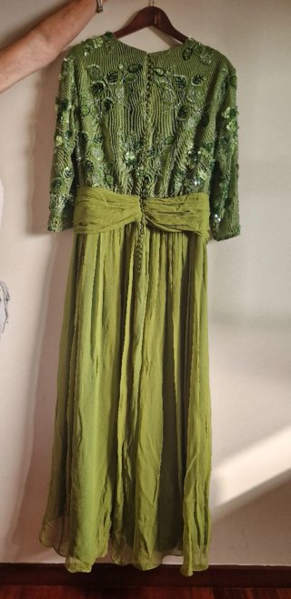 Vestido fiesta verde Pilar Bande
