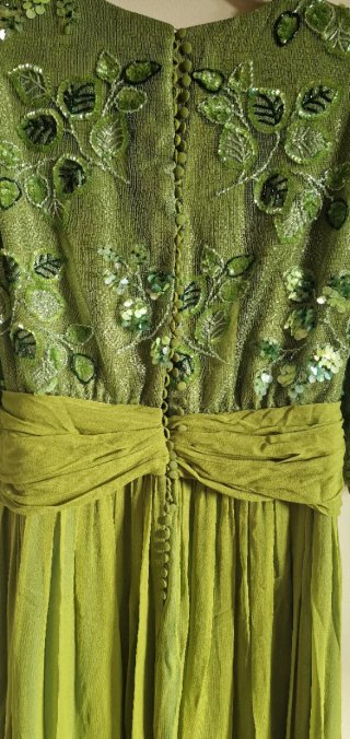 Vestido fiesta verde Pilar Bande