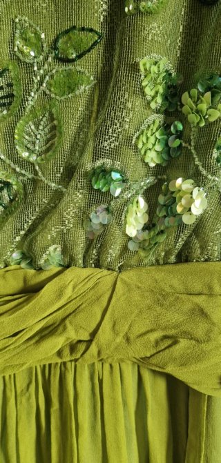 Vestido fiesta verde Pilar Bande