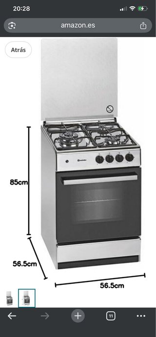 Cocina de gas con horno Meireles