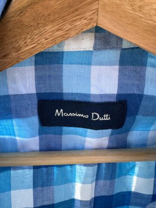 Camisa Massimo Dutti cuadros azul L