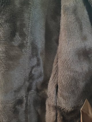 Abrigo de piel mujer marrón