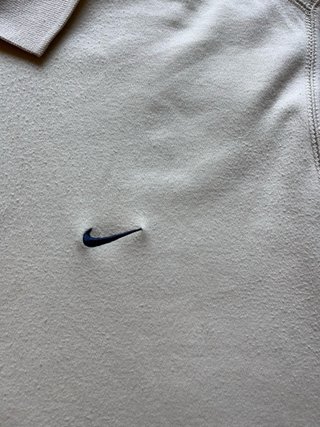 Polo Nike Vintage 90s Beige Logo Swoosh Talla XXL