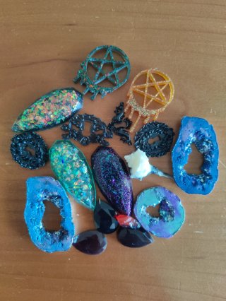 Lotto Cabochon Resina goth Witchy