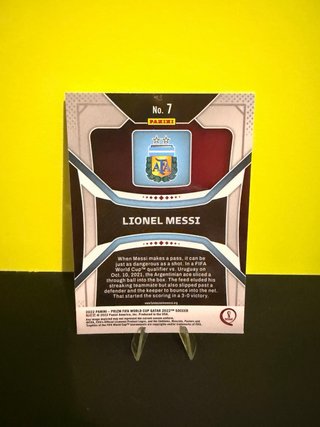 Cromo Panini Prizm Lionel Messi Qatar 2022