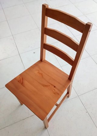 Mesa y 4 Sillas Madera Ikea