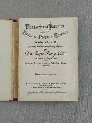 Libro Manuscrito del Parvulito de 1903