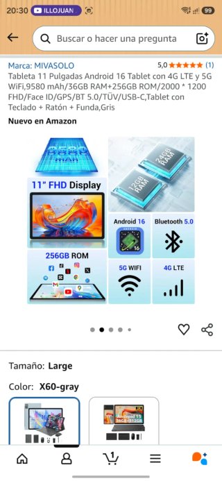 Tablet 11" Set PC Nuevo a Estrenar
