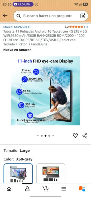Tablet 11" Set PC Nuevo a Estrenar