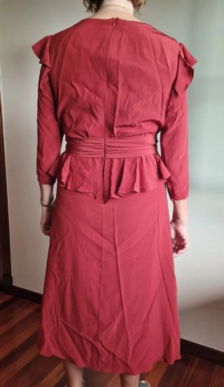 Vestido fiesta rojo Pilar Bande